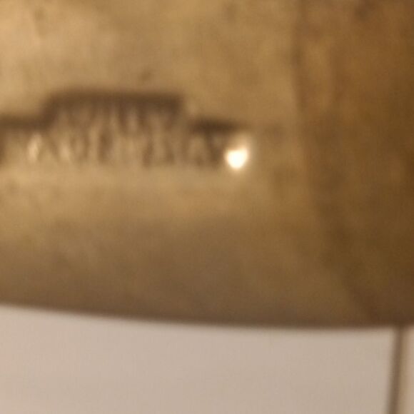 Signed Vintage Bronze Brass Spoon Fork Serving Set - Picture 4 of 8